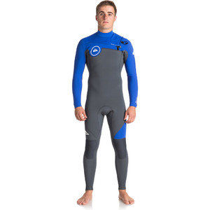 Quiksilver Syncro Series 5/4/3mm Chest Zip GBS Wetsuit GUNMETAL / ROYAL BLUE EQYW103066